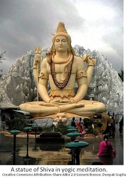 hugh statue of Shiva
